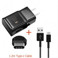 Top quality s8 fast usb wall charger for samsung galaxy s7 edge s9 note 8 9 travel phone chargers with usb cable