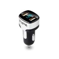 led display car charger, best car mobile charger for android samsung xiaomi sony mi phone, smart fast charging car charger