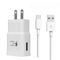 Top quality s8 fast usb wall charger for samsung galaxy s7 edge s9 note 8 9 travel phone chargers with usb cable