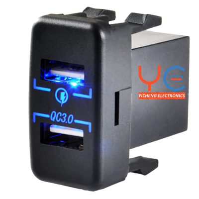 12-24VDC Dual QC3.0 Toyota USB Port Charger